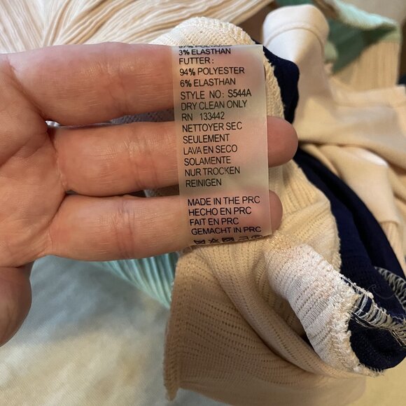 Maeve Anthropologie Pastel Colorblock Midi Dress With Short Sleeve & Back Zipper - Picture 7 of 7